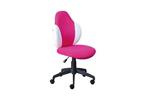 Produktbild: Inter Link - Schreibtischstuhl - Kinder Bürostuhl - Kinderdrehstuhl - Bezug Mesh - Rosa und Weiss - Jessi