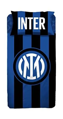 Produktbild: Inter hermet F.C Bettwäsche-Set für Einzelbett | Neues Logo | Offizielles Produkt, 6391 673 I002, Schwarz/Hellblau