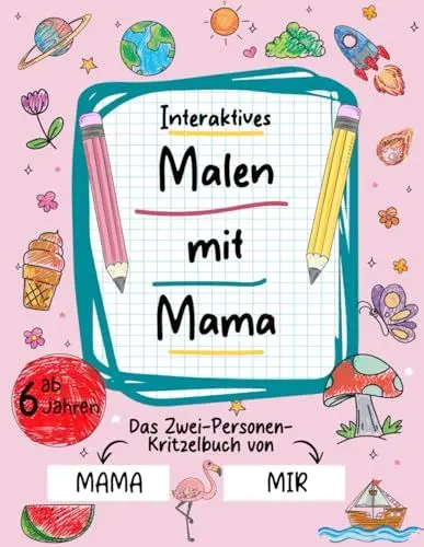Produktbild: Interaktives Malen mit Mama: Das Zwei-Personen-Kritzelbuch von Mama und mir - Spiel, Spaß, Verbindung