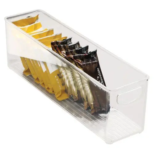 Produktbild: InterDesign bac rangement frigo, petite boîte alimentaire spacieuse en plastique, boîte conservation alimentaire à poignées, transparent, Durchsichtig
