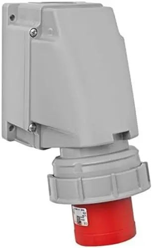 Produktbild: interflex PCE – Jack Wandbild Wasserdicht/oder 63 A 3 Polen + Neutral 400 V 6 Stunde/S rot
