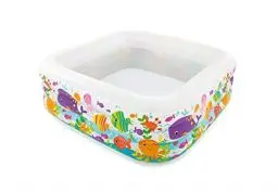 Produktbild: Intex 57471NP - Aufblasbarer Aquarium-Pool, Vinyl, Mehrfarbig, 159x159x50 cm