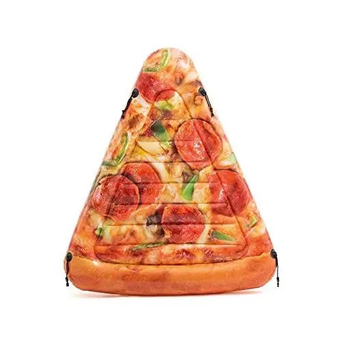 Produktbild: Intex 58752EU - Aufblasbare Luftmatratze Pizza, Vinyl, Mehrfarbig, 175x145 cm