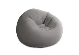 Produktbild: Intex 68579NP – Aufblasbarer Sitzsack, Vinyl, Grau, 114 x 114 x 71 cm