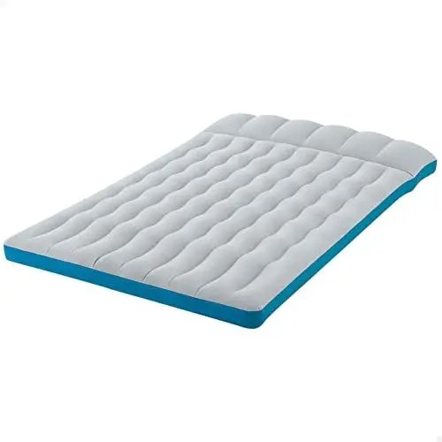 Produktbild: Intex 67999 – Aufblasbare Doppel-Campingmatratze, Laminat, Grau und Hellblau, 127 x 193 x 24 cm