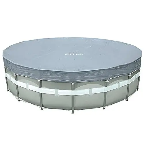 Produktbild: Intex Deluxe Pool Cover - Poolabdeckplane Deluxe - Ø 488 cm - Für Ultra Frame Pool, 28040, Grau