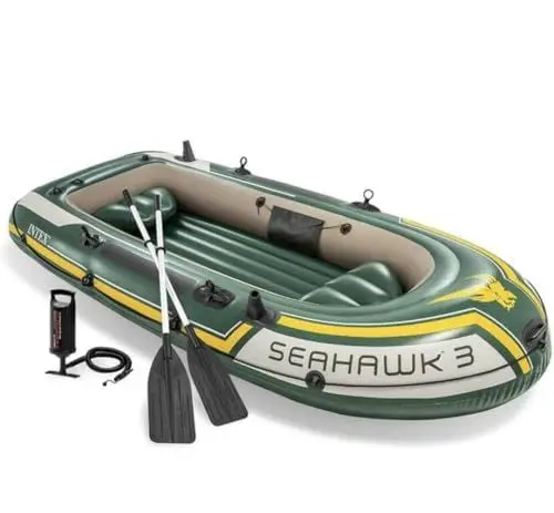 Produktbild: Intex Seahawk 3 Set Schlauchboot - 295 x 137 x 43 cm - 3-teilig - Grün Paddel