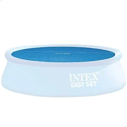 Produktbild: Intex 28015 - Solarabdeckplane, Abdeckung mit thermischer Isolierung für Runde Easy Set/Frame Pools, Polyethylen, Blau, ⌀ 549 cm