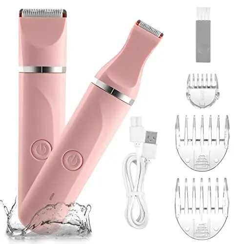 Produktbild: Intimrasierer Für Frauen, Elektrischer Rasierer Damen Intimbereich, Damenrasierer Intimrasierer, Rasierer Damen Intimbereich, Aufladbar,Wasserdicht für nass und trocken, Rosa