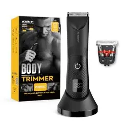Produktbild: Intimrasierer Mann, Kibiy Elektrischer Körperrasierer Herren mit LED-Licht & Display, IPX7 Wasserdichter Rasierer Herren Intimbereich