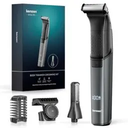 Produktbild: Intimrasierer Mann, kensen 2 in 1 Rasierer Herren Intimbereich Wasserdicht Körperrasierer Herren Typ-C Bodygroom Herren Nass Trocken Intim Rasierer Männer Beine Brust Achselhöhle Leiste Aufsteckkämme