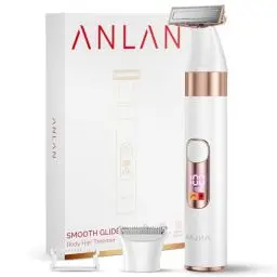 Produktbild: Intimrasierer für Frauen, ANLAN 2-in-1 Elektrischer Rasierer Damen Intimbereich Nass-Trockenrasierer IPX6 wasserdichter Damenrasierer Elektrisch für Bikinizone Achseln Beine, 90 Min. Akku, Typ-C