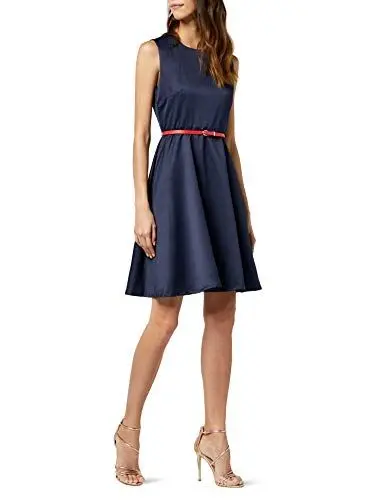 Produktbild: Intimuse Damen, ärmelloses Cocktail Kleid, Blau (Navy 018), 44