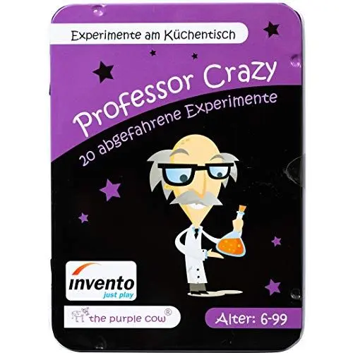 Produktbild: Invento just Play -The Purple Cow, Professor Crazy Activity Cards: Experimente am Küchentisch, 20 Karten mit aufregenden Experimenten in der Küche, für Kinder ab 6 Jahre