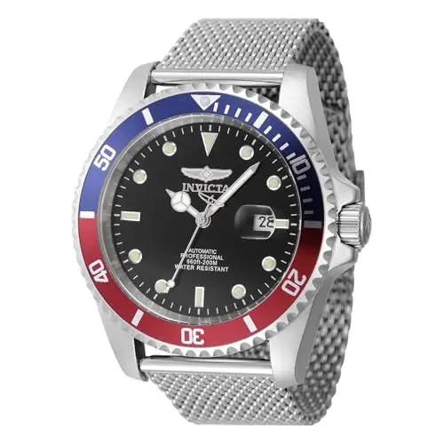 Produktbild: Invicta Pro Diver 47965 Herren Uhr - Wasserdicht - Analog - Automatikuhr - Edelstahl mit schwarzen zifferblat - 47mm