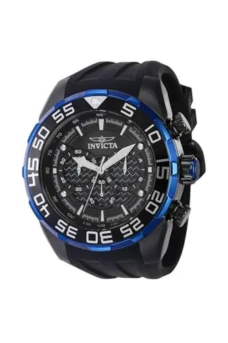 Produktbild: Invicta Pro Diver - Scuba 37715 Herren Uhr - Wasserdicht - Analog - Quarzuhrwerk - Edelstahl mit schwarzen zifferblat - 50mm