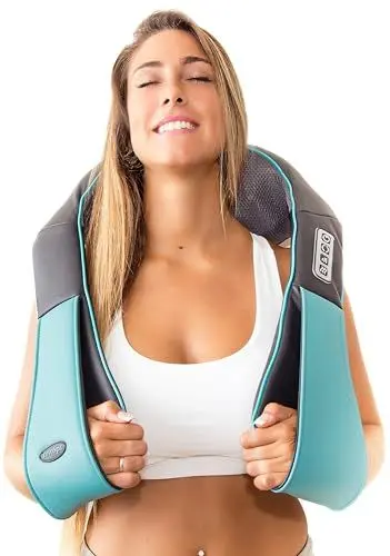 Produktbild: InvoSpa Shiatsu Massagegerät Nackenmassagegerät Schulter Rücken mit Infrarot Wärmefunktion – Massagekissen Ganzkörper Elektrisches Massagegerät mit Wärme für Nacken, Rücken, Schulter, Beine, Füße