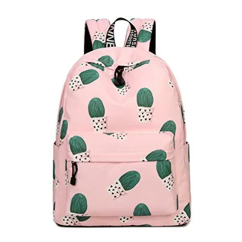 Produktbild: Inwagui Schöne Rucksäcke Mädchen Damen Schultaschen Polyester Freizeitrucksack Schulranzen Kinderrucksack - Kaktus