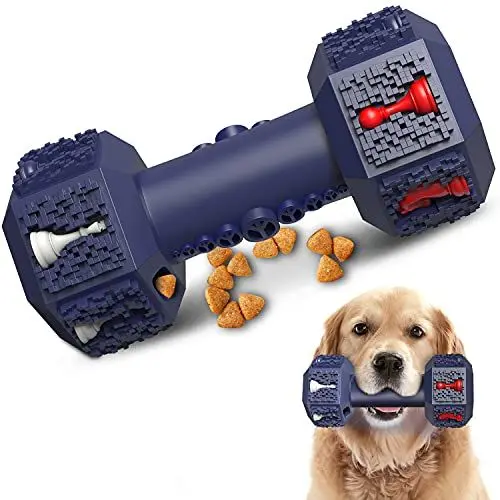 Produktbild: IOKHEIRA Kauspielzeug für Aggressive Kauer, Unzerstörbares Hundespielzeug, Ungiftig, Robust, Naturkautschuk, für Kleine mittelgroße und große Hunde (Blue) (Blau, Schach)