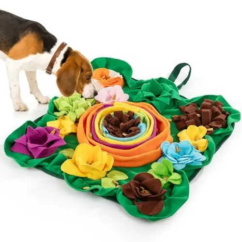 Produktbild: IOKHEIRA Schnüffelmatte für Hunde - Interaktives Futterspielzeug, Haustier-Futtersuchmatte für Geruchstraining, Spielzeug für Große, Mittelgroße und Kleine Hunde