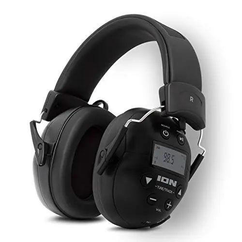 Produktbild: ION Audio Tough Sounds 2 – Gehörschutz mit Bluetooth und Radio, wetterfest, batteriebetrieben, 20 Std. Laufzeit, mit Freisprechfunktion