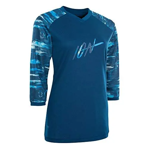 Produktbild: Ion Scrub Amp 3/4 Damen Fahrrad Trikot blau 2021: Größe: M (38)
