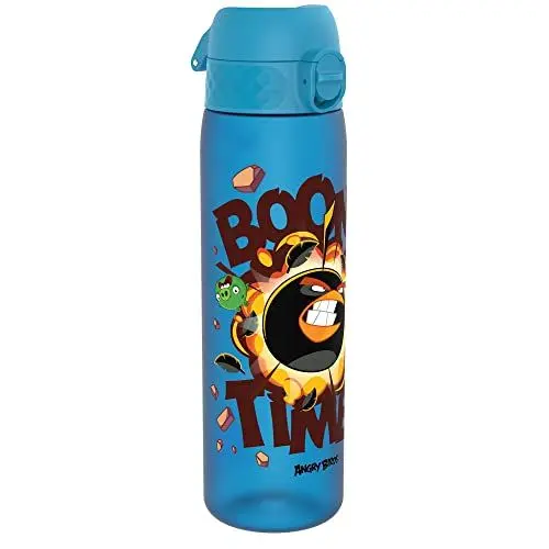 Produktbild: ION8 Trinkflasche, 500 ml, Auslaufsicher, Einhandöffnung, Sichere Verriegelung, Spülmaschinenfest, BPA-frei, Tragegriff, Klappdeckel, Leicht zu Reinigen, Klimaneutral, Angry Birds-Design