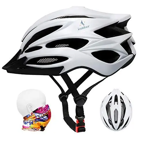 Produktbild: ioutdoor Premium Fahrradhelm, CE CPSC Zertifikat, Radhelm mit Abnehmbarer Sonnenblende und Insektennetz, Superleichter Verstellbarer Fahrradhelm für Fahrradfahren Racing Sports