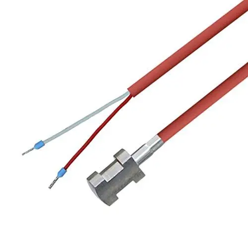 Produktbild: iOVEO 004AL01205 - Rohr-Anlegefühler PT100 / Anlegefühler mit Silikon-Leitung inkl. Befestigung bis 200°C, Heizung, 5 meter
