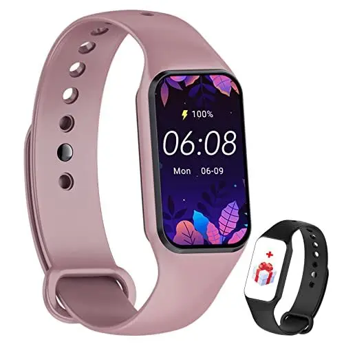 Produktbild: IOWODO Smartwatch Damen Herren Oximeter Herzfrequenz Schlaf Schrittzähler Smartwatch mit Benachrichtigung, SpO2, Wasserdicht IP68 für Android IOS (Purple)
