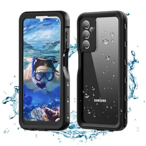 Produktbild: IP68CASE Samsung A24 4G Hülle Wasserdicht Stoßfest Galaxy A24 Handyhülle mit integriertem Displayschutz Outdoor Panzerhülle Staubdicht 360 Grad Ganzkörperschutz Robuste Unterwasser Schutzhülle Schwarz