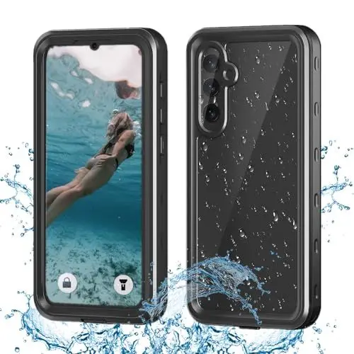 Produktbild: IP68CASE Samsung A35 5G Hülle,Wasserdicht Stoßfest Staubdicht Handyhülle Integrierter Displayschutz 360° Rundumschutz Waterproof Case Robust Unterwasser Schutzhülle für Samsung Galaxy A35 5G Schwarz