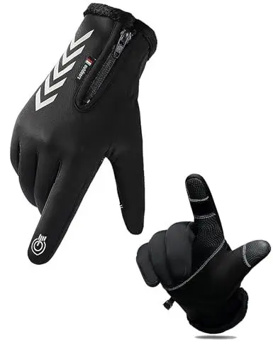 Produktbild: iParaAiluRy Handschuhe Herren Winter Fahrradhandschuhe Herren Winter mit Touchscreen, Winterhandschuhe Herren Damen für Fahrrad Laufen Wandern, Thermo Handschuhe Herren