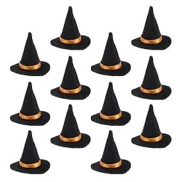 Produktbild: Ipetboom 12st Mini-hexenhut Hexenhüte Zum Basteln Mini-weinflaschen Halloween-weinflaschenhut Hexenhüte Aus Filz Zum Basteln Halloween-weinstopper Halloween- Esstisch Filzstoff Zubehör
