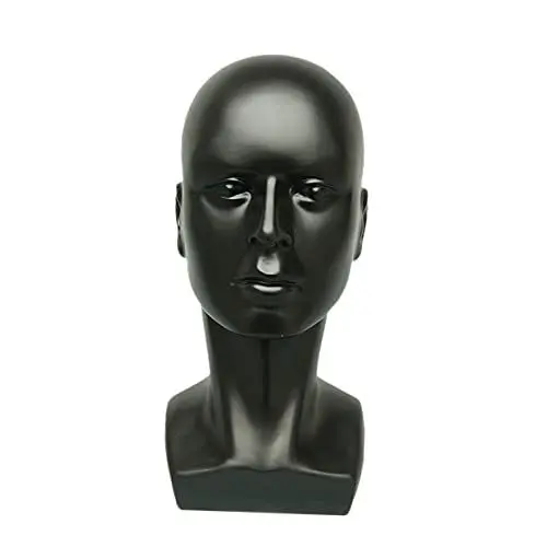 Produktbild: Ipetboom 1Stk männliches Kunstkopfmodell männliche Schaufensterpuppe Hutperücken perückenhalter Wig holder Perücke Schaufensterpuppe Kopf Schaufensterpuppe mit Perücke anzeigen Black