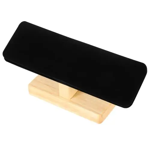 Produktbild: Ipetboom 1Stück Holz Schmuckständer für Uhren und Schmuck Moderner Uhrenhalter mit Flanell-design Schmuck Organizer für Armbänder und Halsketten Perfektes für Uhrenliebhaber