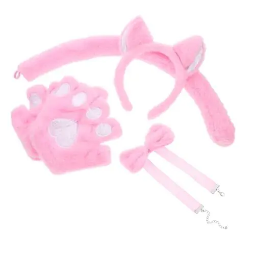 Produktbild: Ipetboom 1 Set Katzenohr Stirnband Themen Katzenpfosten Kätzchen Katzenzubehör Katzenkostüm Zubehör Pflegesets Für Katzen Katzenohren Und Kostüm Pfotenhandschuhe Tier