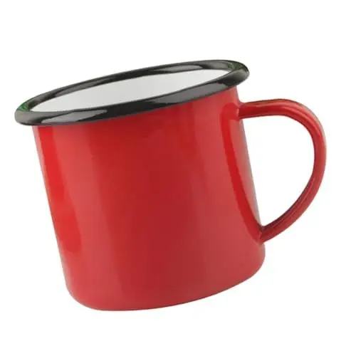 Produktbild: Ipetboom 1 Stück Roter Keramiktasse Retro Markenbecher Große Kapazität für Kaffee Tee Milch Heißgetränke für Zuhause Büro und Restaurant