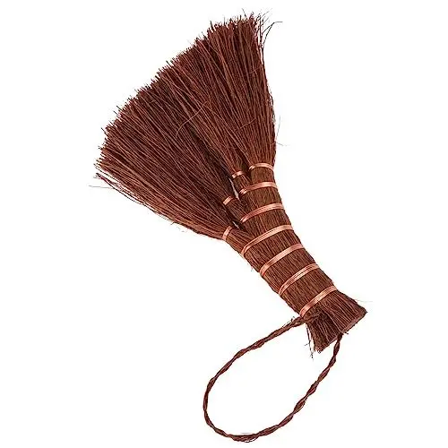 Produktbild: Ipetboom 1stk Brauner Mini-Besen Kehrbürste Besen Mini-Reinigung Kinderbesen Handgehaltener Kleiner Besen Handreiniger Kleiner Tragbarer Tisch Handgriff Besen Mini-dekor Brown Kupferkabel