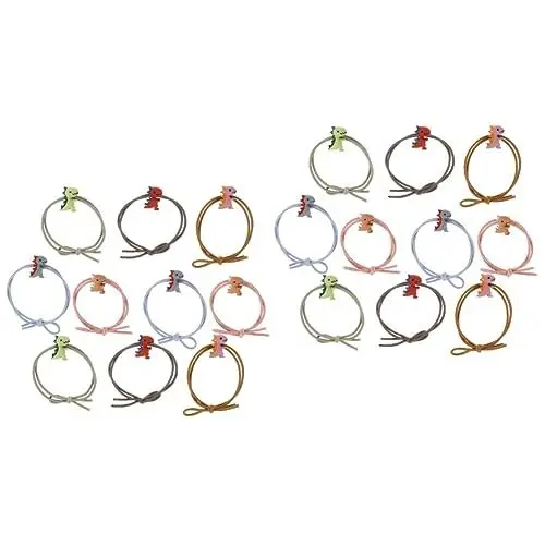 Produktbild: Ipetboom 20 Stk kleiner Dinosaurier-Haargummi Haarbänder Haarschmuck für Mädchen Kinder Haargummis Tiara Haargummi Pferdeschwanz Halter Haarseil für Mädchen Karikatur Kopfbedeckung Südkorea