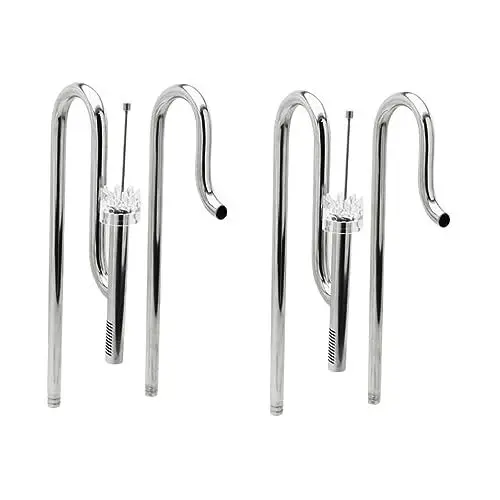 Produktbild: Ipetboom 2St Aquarium Rohr Lilienpfeifen aus Edelstahl rostfrei wasserpfeife Wasserschlauch Wasserleitung für Fischbecken wasserleitung aus Edelstahl Metall Wasserrohr Acryl Fisch Tank Rohr