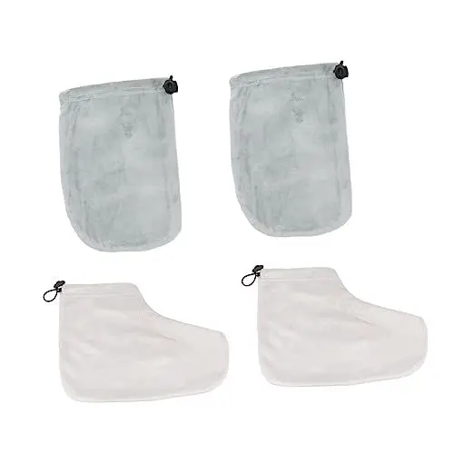 Produktbild: Ipetboom 2 Paar Handschuhe warmhalte thehomeuse SPA gastherme Heimgebrauch Wachsbad Fäustlinge Fußbedeckung aus Wachs Paraffintherapie-Handschuh Füße Stiefel Zubehör Liner