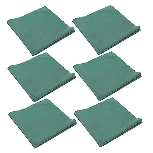 Produktbild: Ipetboom 2 Sätze Schlichte Stoffservietten Poliertücher Für Glaswaren Fensterverkleidung Restaurant-serviette Putzlappen Lumpen Kaufen Küchenlappen Staubtuch Polyester Green 6 Stück * 2