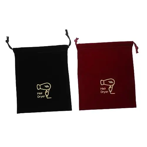 Produktbild: Ipetboom 2 Stk Aufbewahrungstasche Make up Reisetasche Föhnbeutel Reisetasche Für Haarstyling-tools Fön Beutel Mit Kordelzug Travel Hair Dryer Reisefön Reisen Beschichtung Stoff Haarbeutel