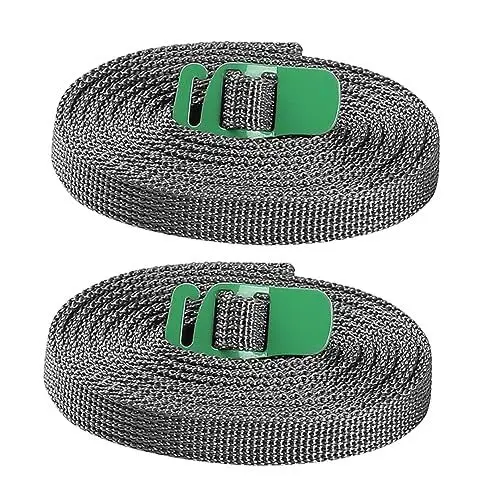 Produktbild: Ipetboom 2 Stück Bindeseilgurt Gepäckspanngurte Flachgurt Campingzeltzubehör Campinggurt Campingzubehör Hochfestes Polypropylen Gurtband Zufällige Farbe