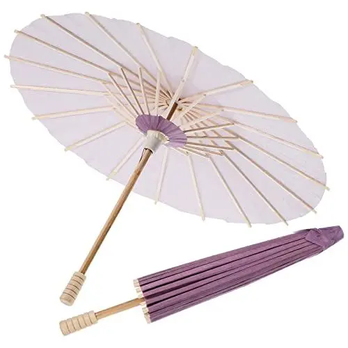 Produktbild: Ipetboom 2 Stück Klein Handgefertigte Papier Regenschirme für Dekoration und Fotografie Diy Durchmesser Zufällige Innenfarbe für Feste und Anlässe Zufällige Farbe