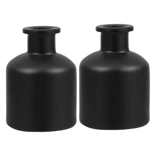 Produktbild: Ipetboom 2stücke Refillable Glasdiffusorflaschen Elegante Aromatherapie Behälter Für Raumduft Leere Duftflaschen Für Ätherische Öle Und Deko Für Badezimmer Und Wohnräume