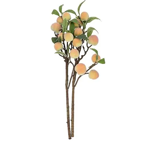 Produktbild: Ipetboom 2stücke Simulation Pfirsichbaum Dekoration Künstlicher Pfirsichzweig Kunstfruchtzweig Für Heimdekoration Hochzeitsbankette Blumenarrangements Langlebig Und Verarbeitet