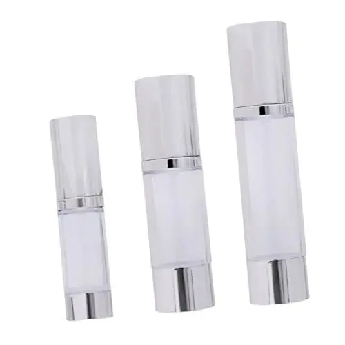 Produktbild: Ipetboom Nachfüllbare Pumpspenderflaschen 15 Ml 30 Ml 50 Ml Leere Pumpflaschen für Make-up Hautpflege Reisen Silber