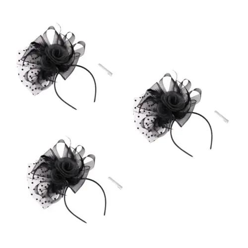 Produktbild: Ipetboom 3-teiliges Halloween-stirnband Mit Rosen-kopfschmuck Haarreifen Party-kopfschmuck Für Damen Kreative Kopfbedeckung Schwarz Leicht Und Verformungsfrei Für Kostümpartys
